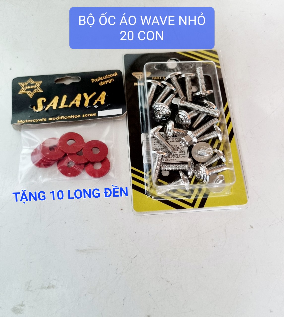 [HCM]ốc dàn áo wave nhỏ bộ 20con tặng 10 long đền