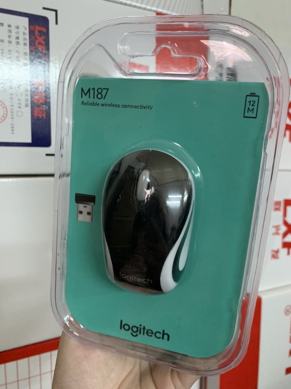 Chuột Không Dây 💎𝓕𝓡𝓔𝓔𝓢𝓗𝓘𝓟💎 Mouse Ko Dây Logitech Laser M187 (BH 6 Tháng)
