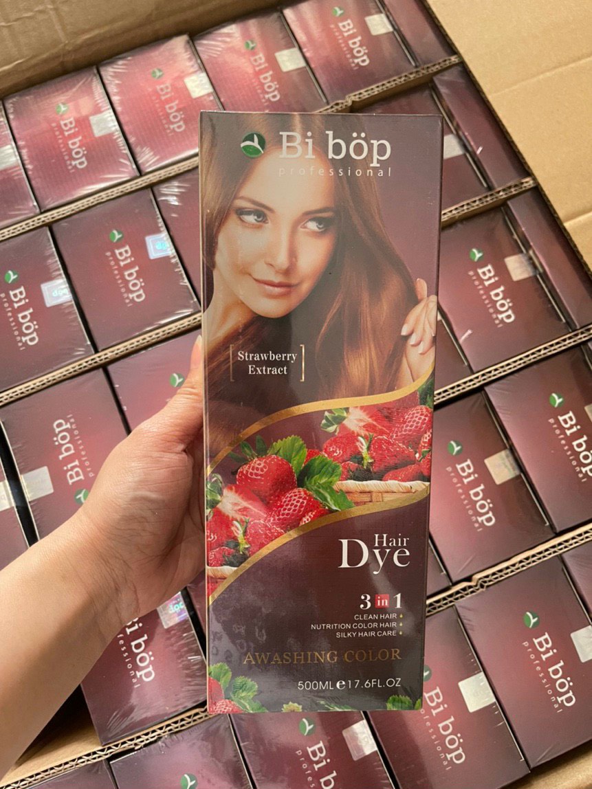 Dầu Gội Phủ Bạc Thảo Dược ( đen ) TÓC BIBOP NHẬT BẢN - GỘI LÀ ĐEN TÓC