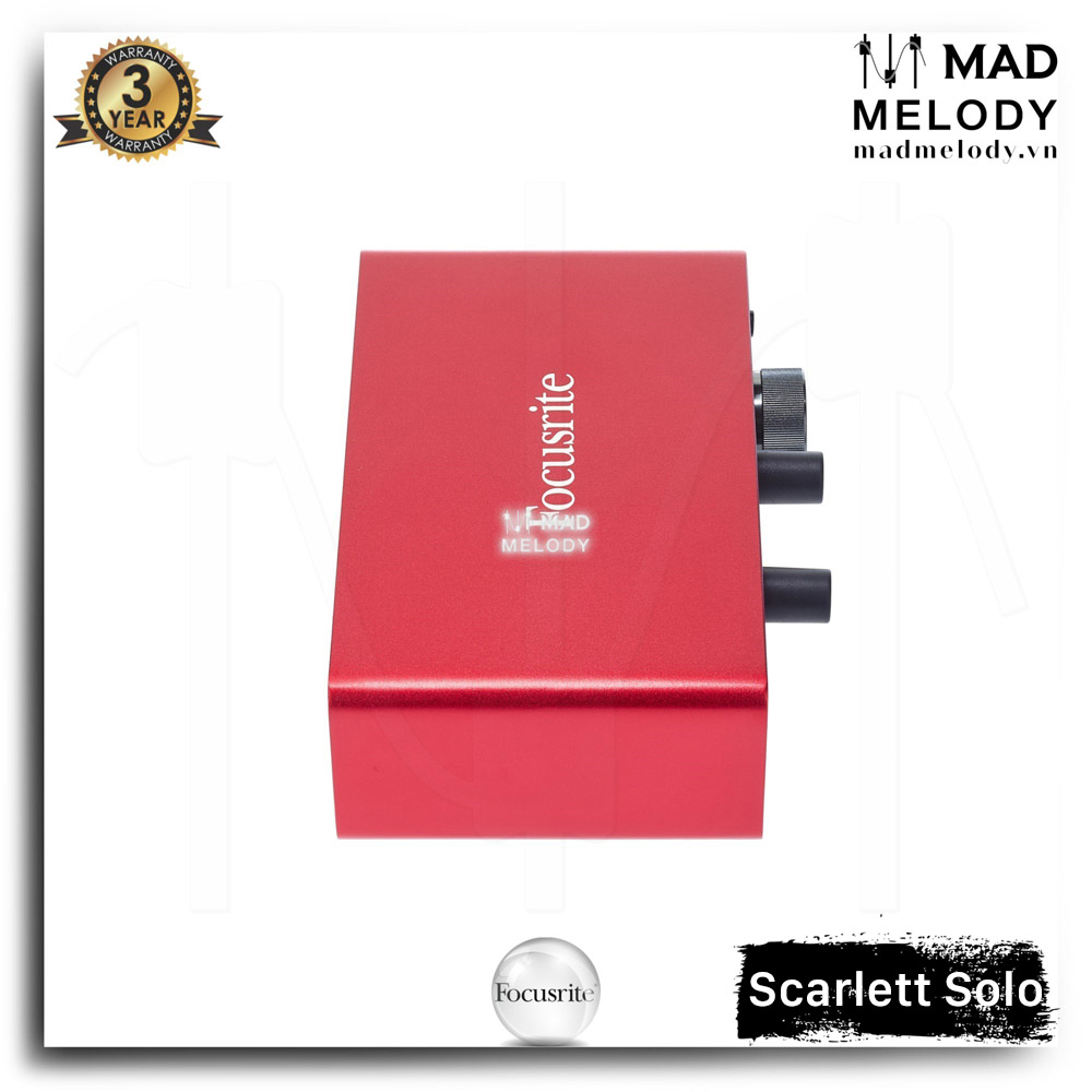 Focusrite Scarlett Solo USB Audio Interface (3rd Gen) [soundcard thu âm/kiểm âm Solo Gen 3, thế hệ 3, NEW]