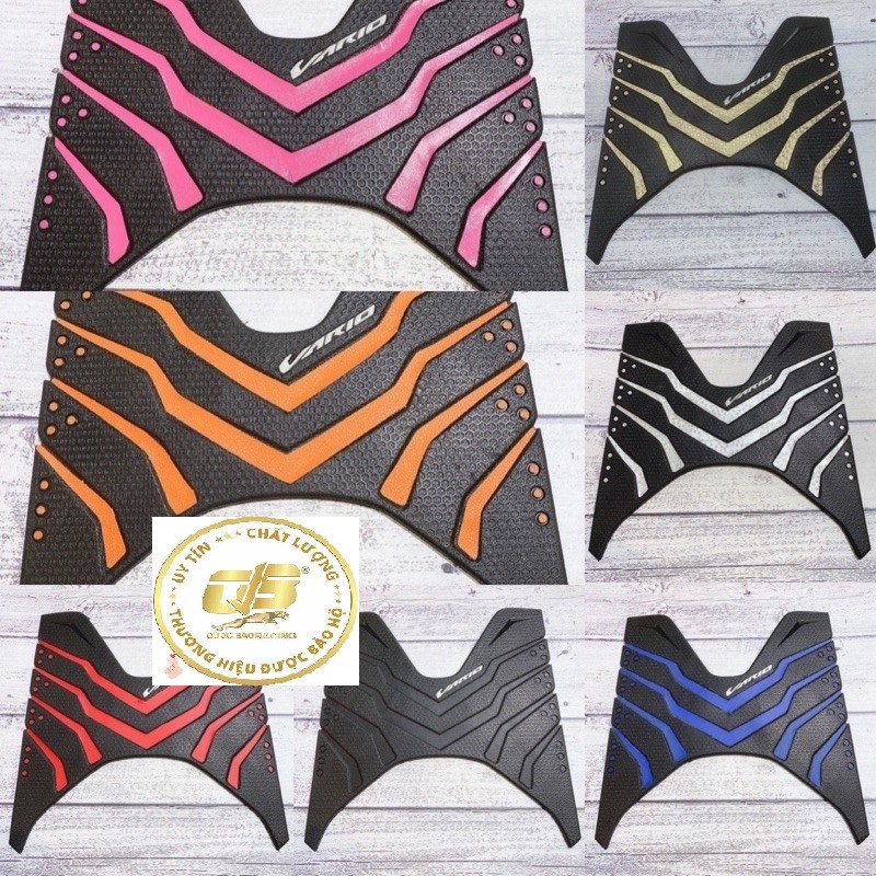 Thảm lót chân Vario 2018-2021 đủ màu vân sọc ( đen, đỏ, trắng, xanh, vàng )
