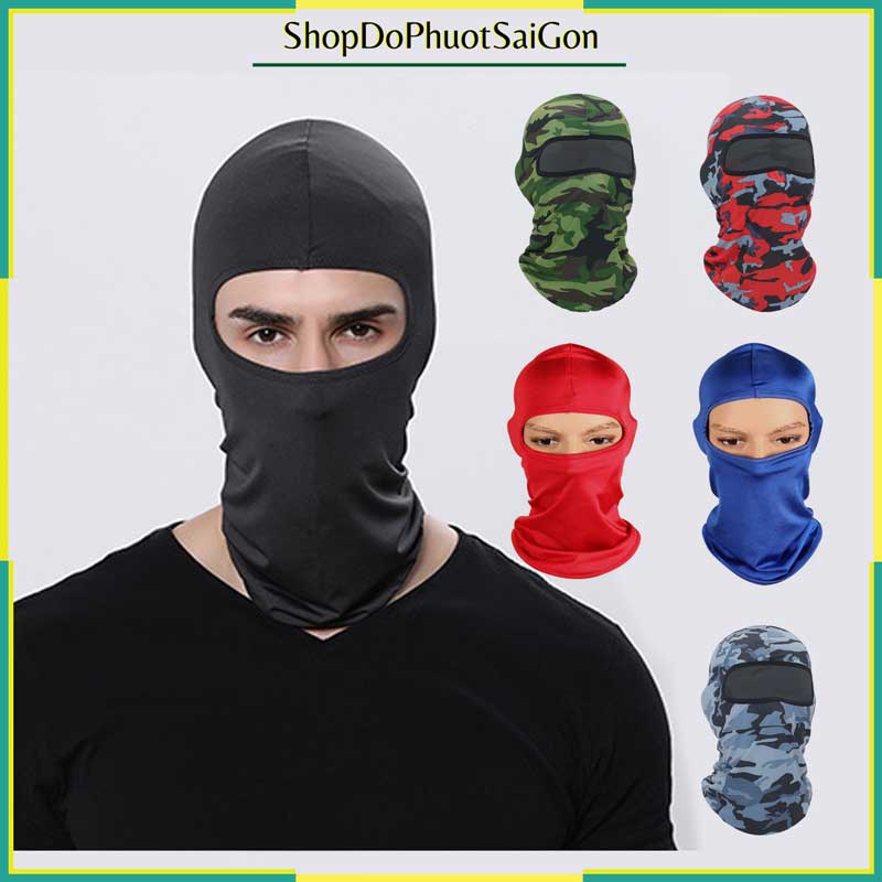 Khăn trùm đầu ninja phượt chống nắng loại 1, Vải , thoáng mát, co dãn 4 chiều, thấm hút mồ hôi nhanh