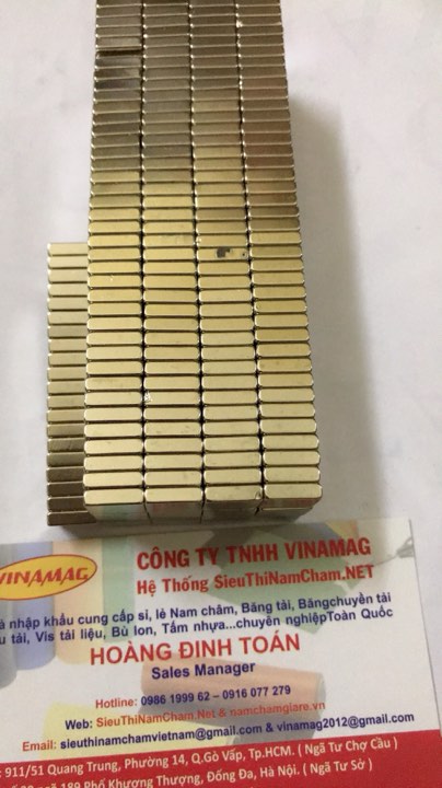 Nam châm vuông 10x10x3mm nam châm đất hiếm