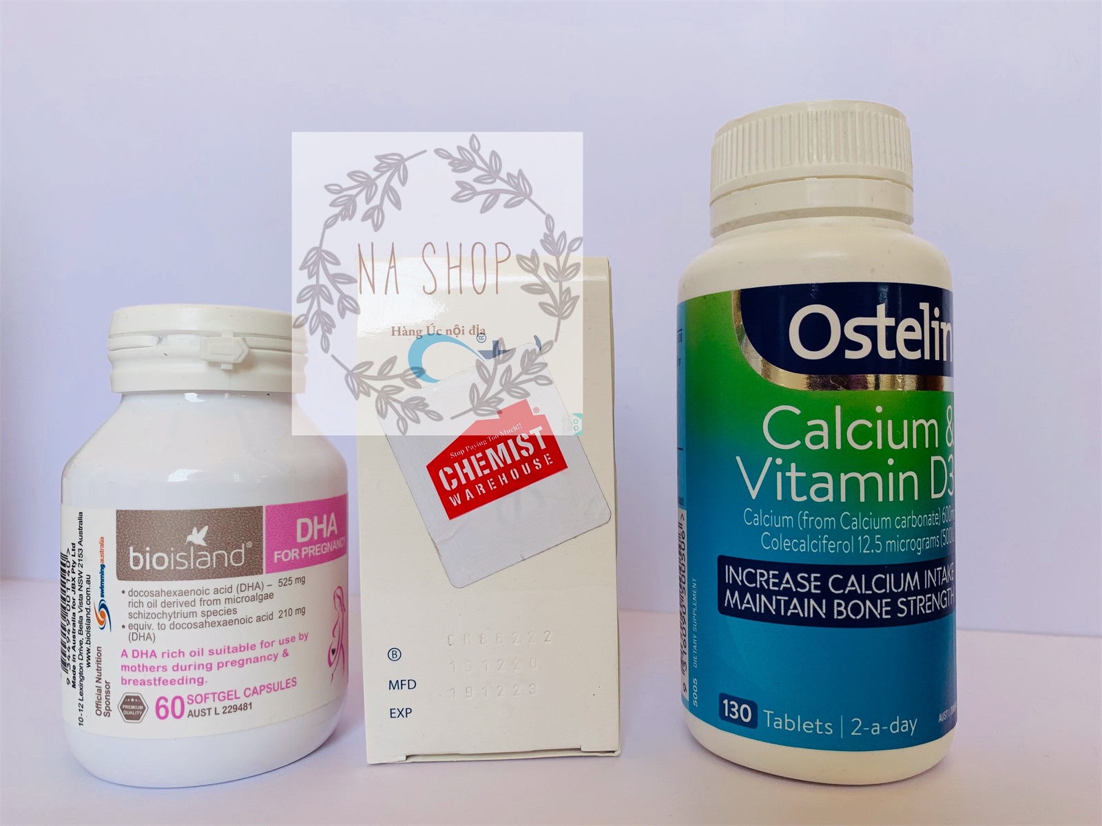 Combo Vitamin tổng hợp Elevit + DHA + Canxi