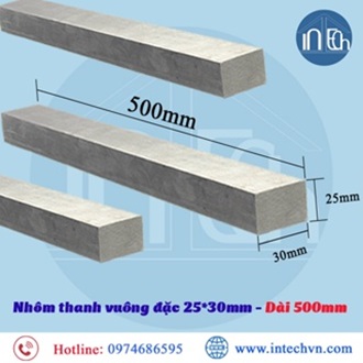 NHÔM THANH VUÔNG ĐẶC 25*30mm