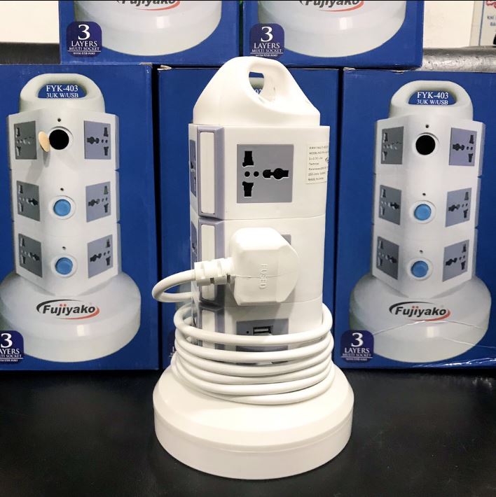 [HCM]Ổ điện đa năng 2 tầng 7 ổ cắm 2 cổng USB