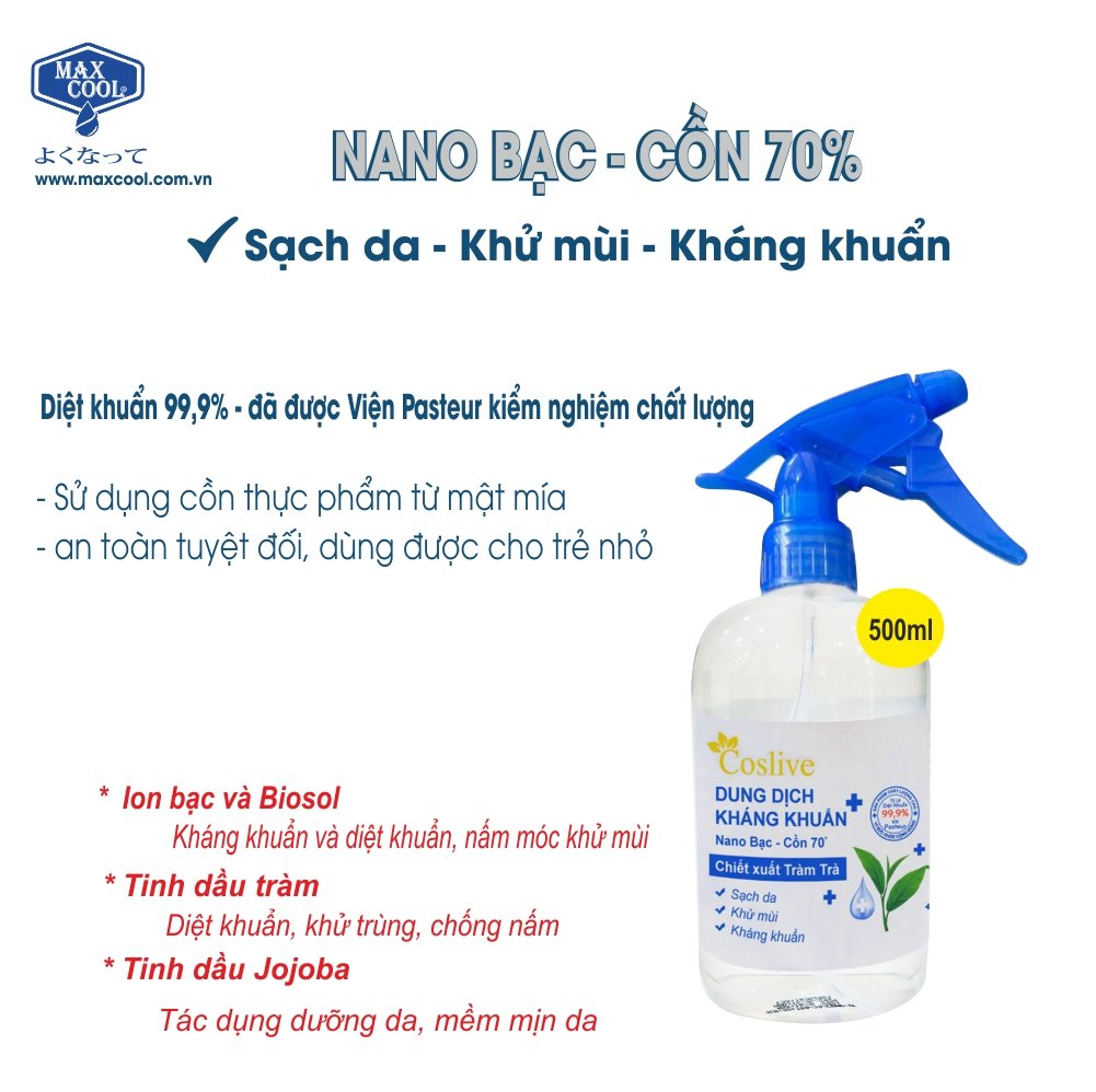 XỊT KHÁNG KHUẨN TRÀM TRÀ 500ML COSLIVE