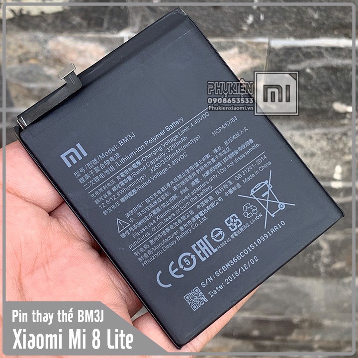 Pin thay thế cho xiaomi mi 8 lite 2910/3010 mah zin bảo hành 6 tháng