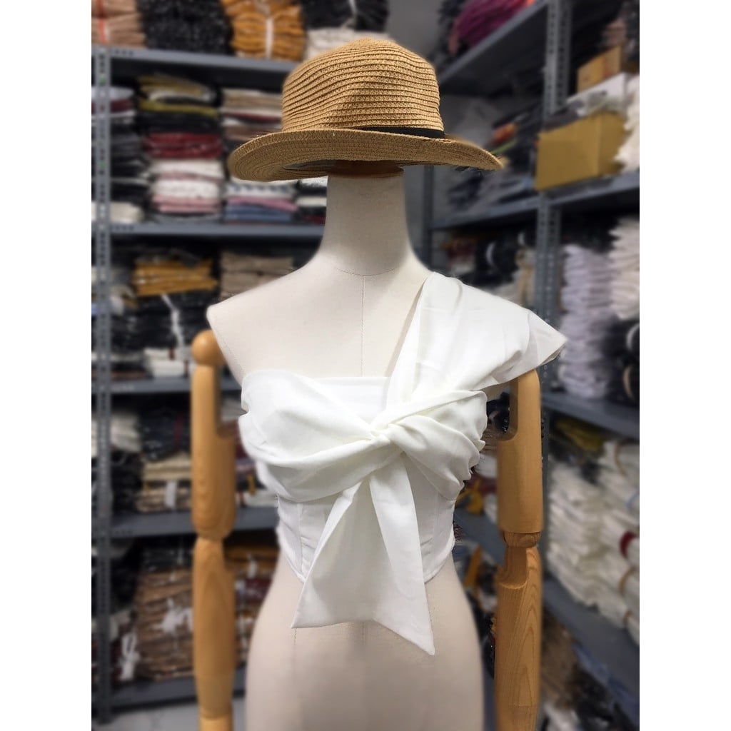 Áo croptop lệch vai (có 5 màu)