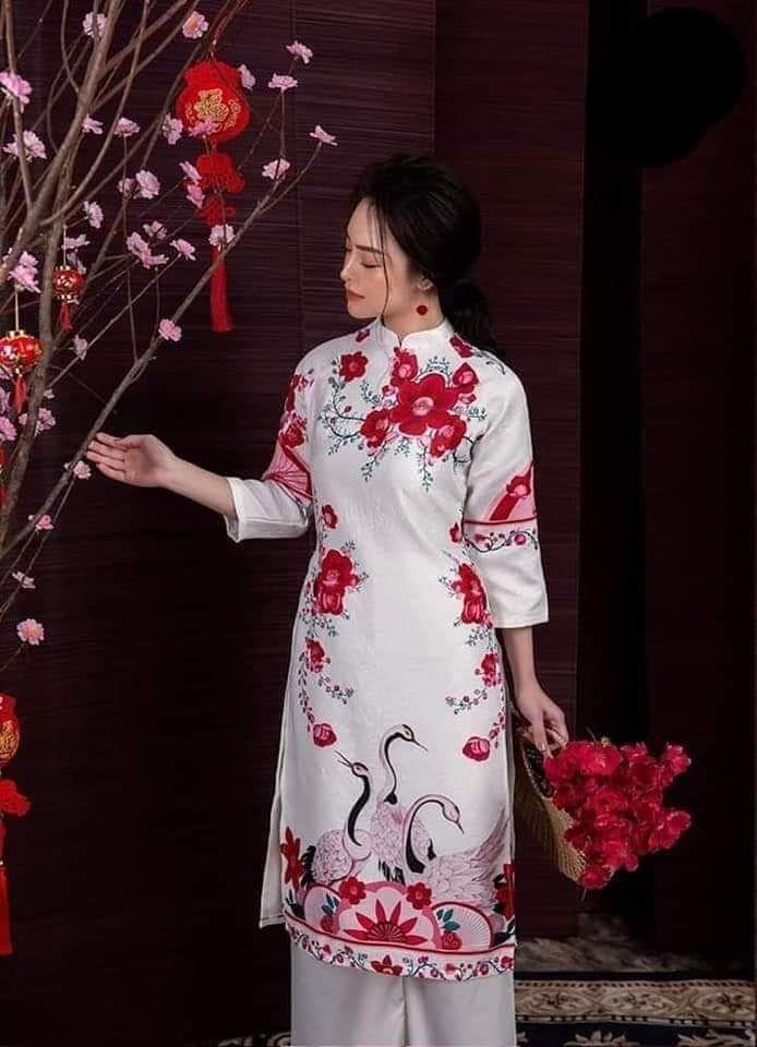 Áo dài cách tân kèm quần
