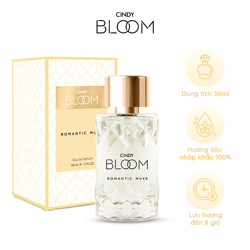 Nước Hoa Nữ Cindy Bloom Romantic Muse Hương Quyến Rũ Lãng Mạn 30ml Chính Hãng
