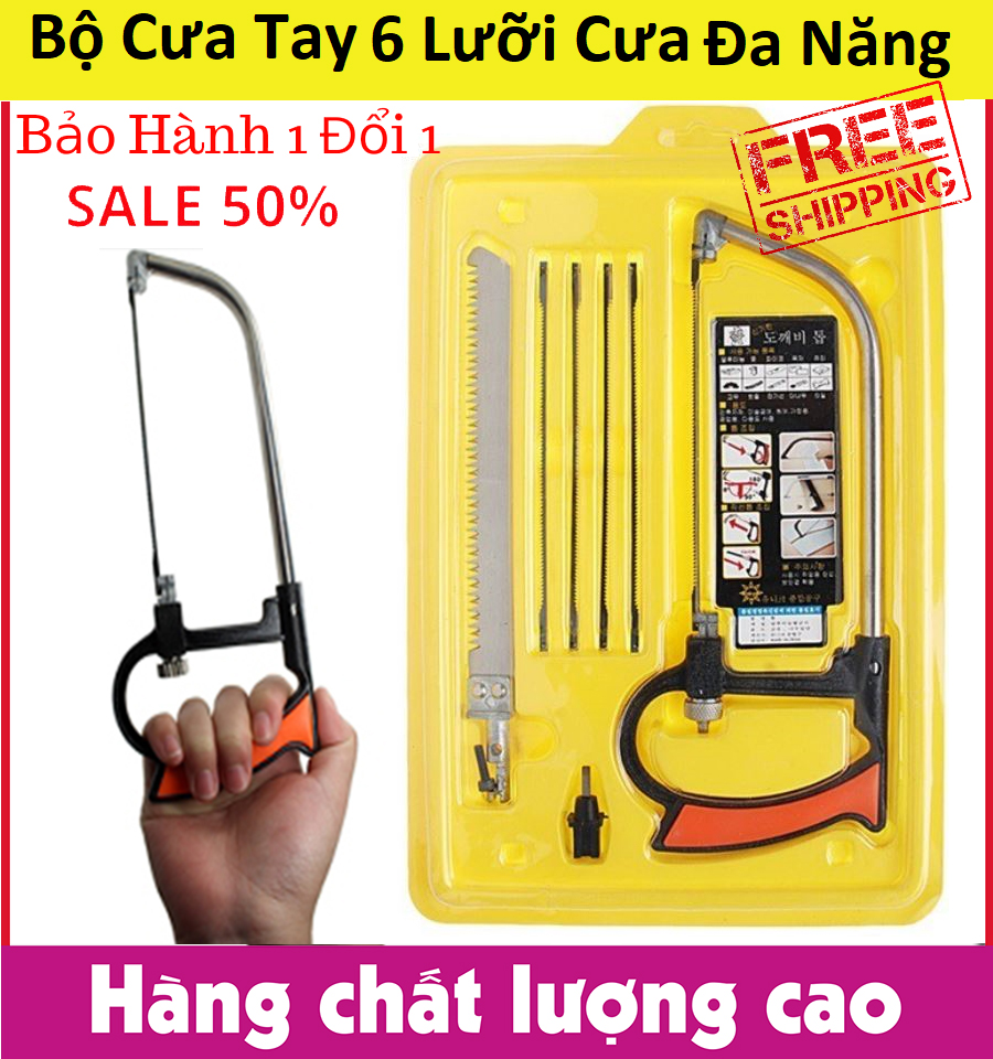 Bộ cưa đa năng 6 lưỡi tiện dụng sắc bén, Bộ cưa cầm tay đa năng thủ công mỹ nghệ, Cưa Gỗ - Cưa Sắt, cưa đa năng Hàng chính hiệu giá rẻ, Lưỡi Cắt Sắt ,Cắt Vàng, Cắt Kim Cương ,Phân Phối Toàn Quốc