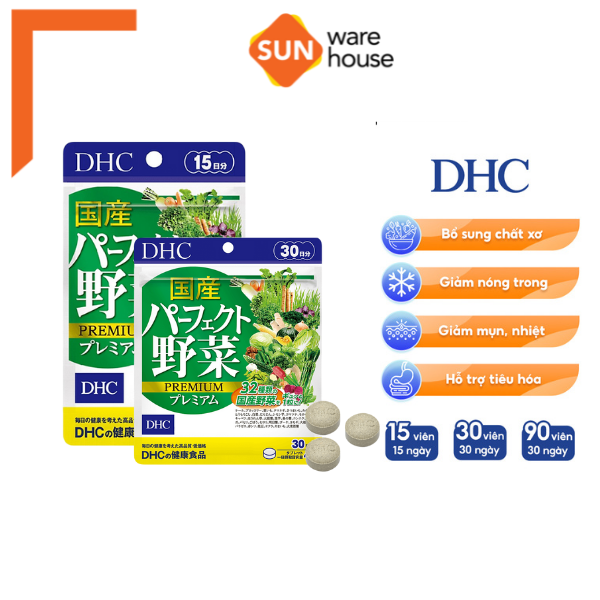 Viên Uống Rau Củ DHC Perfect Vegetable - Premium Giúp Tiêu Hoá Tốt, Nâng Cao Sức Khoẻ Sunware House