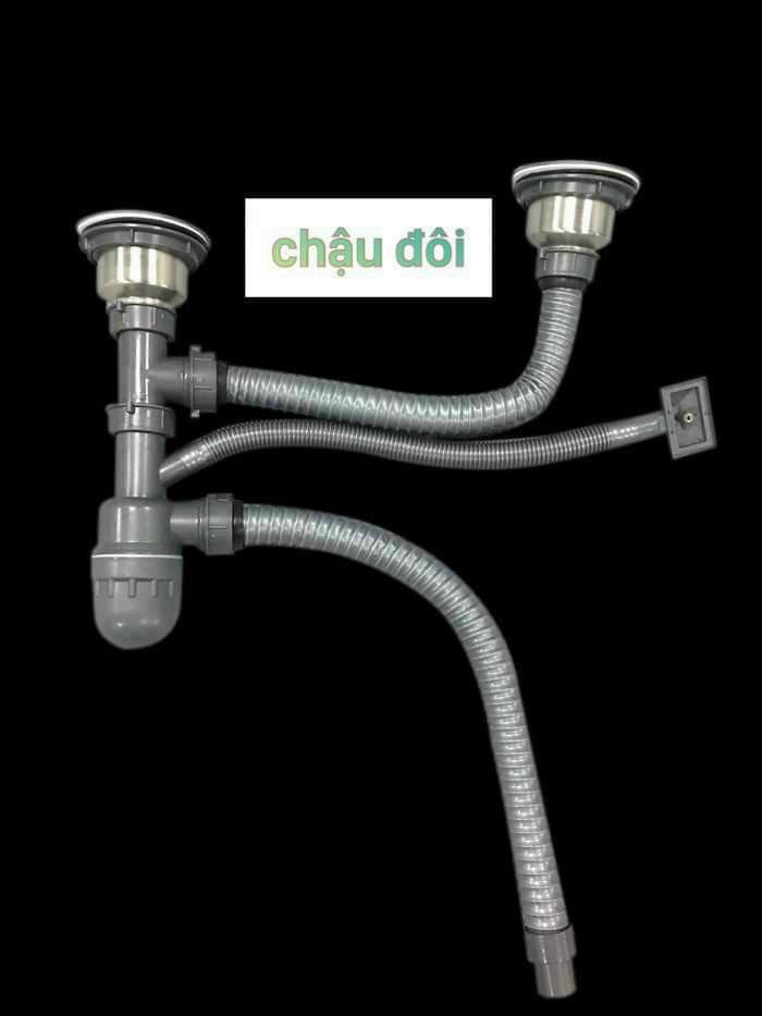 [HCM]Bộ xả | xi phông chậu rửa chén - bát đôi phi 110