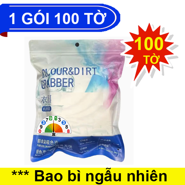 Hộp Giấy Giặt hút màu nhuộm Chống Lem Loang màu Quần áo Túi Lưới Giặt Quần Áo