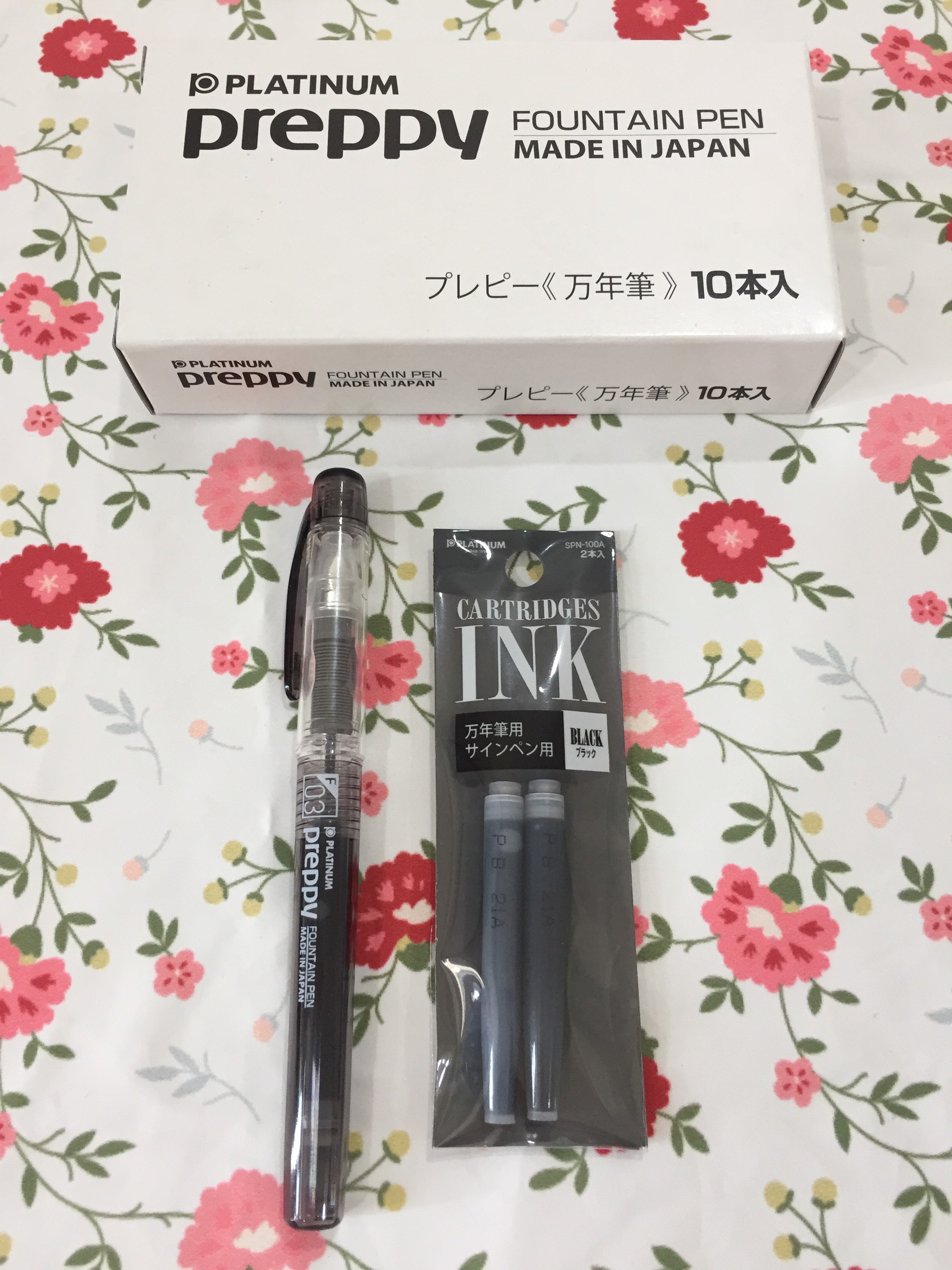 Combo 1 Bút Máy Preppy - Bút máy Nhật F03 + 2 Ống mực Platinum