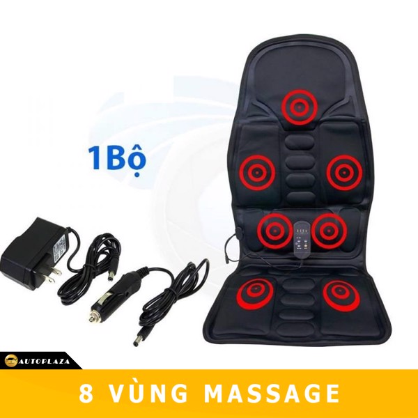 Ghế matxa, Ghế massage, nệm massage toàn thân, 12 điểm massage rung nóng, giúp thư giãn, massage toàn bộ cơ thể, bảo hành 1 năm