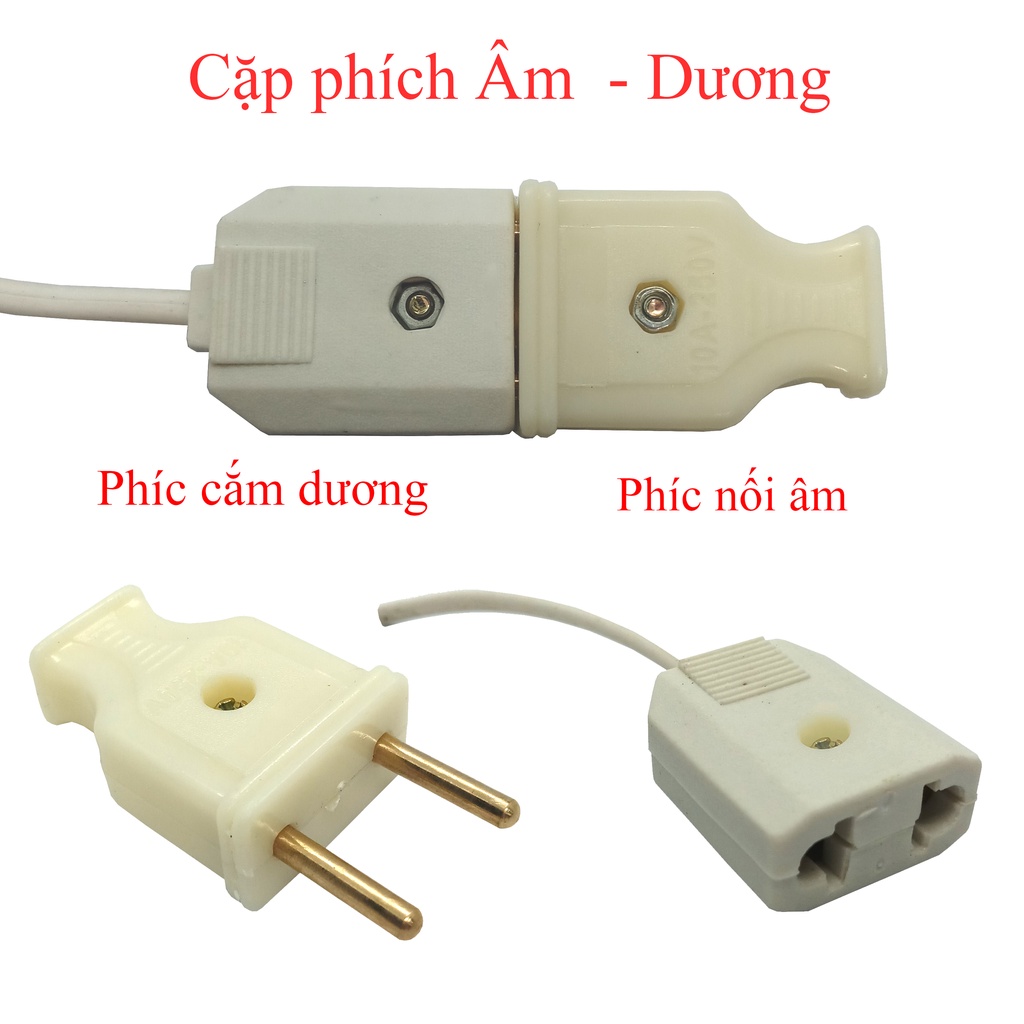 (SỈ TOÀN QUỐC) Phích âm liền dây - Phích dương cắm điện