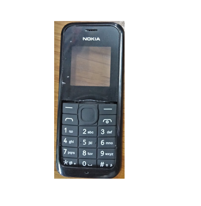 Vỏ nokia 105 2015 2 sim đuôi sạc dẹp ( không sườn - có phím )