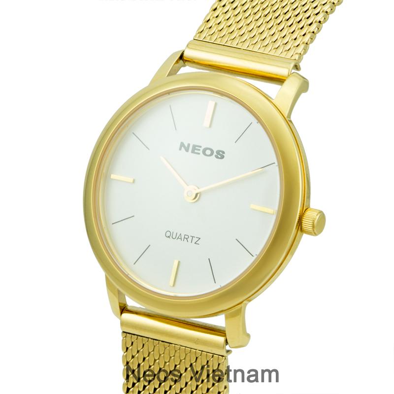 Đồng Hồ Nữ Neos N-40689L Dây Lưới Vàng