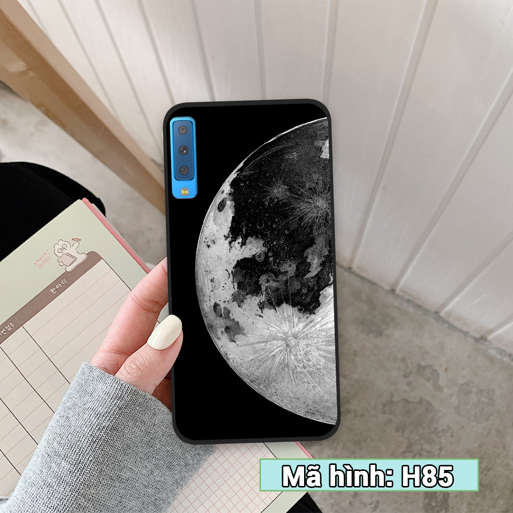 Ốp lưng Samsung Galaxy A7 2018 / A9 2018, ốp điện thoại samsung hình mặt trăng và phi hành gia vũ trụ