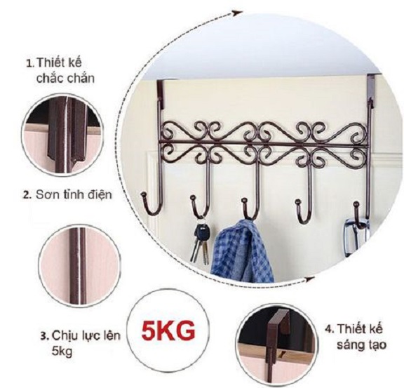 Móc Treo Đồ Sau Cánh Cửa