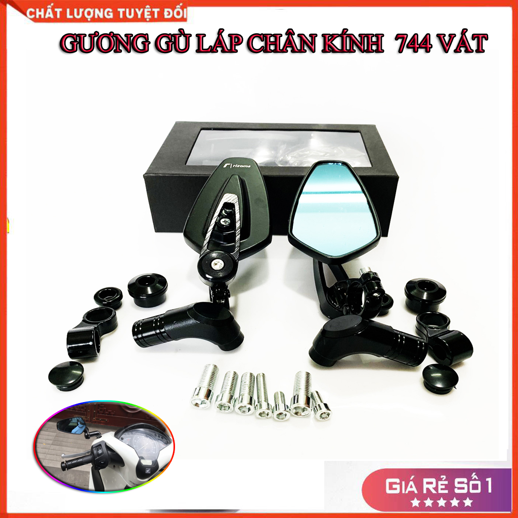 GƯƠNG GÙ RIZOMA LẮP CHÂN KÍNH( CHÂN XÉO 744)