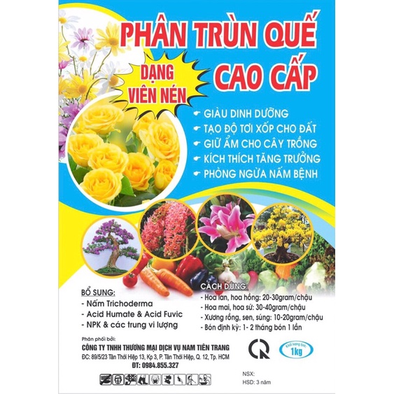 PHÂN TRÙN QUẾ CAO CẤP DẠNG VIÊN NÉN