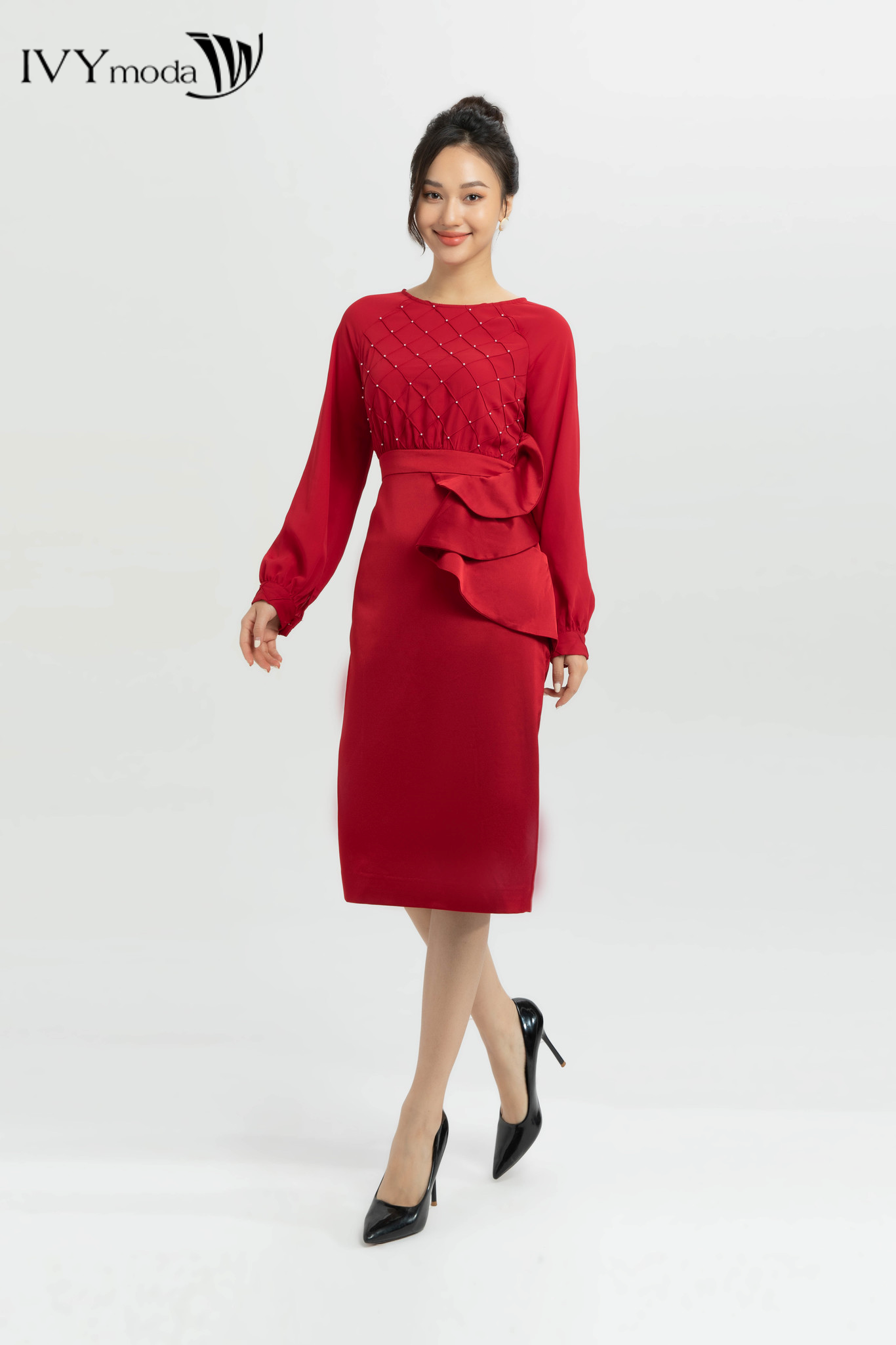Đầm ôm đính ngọc IVY moda MS 48M5962