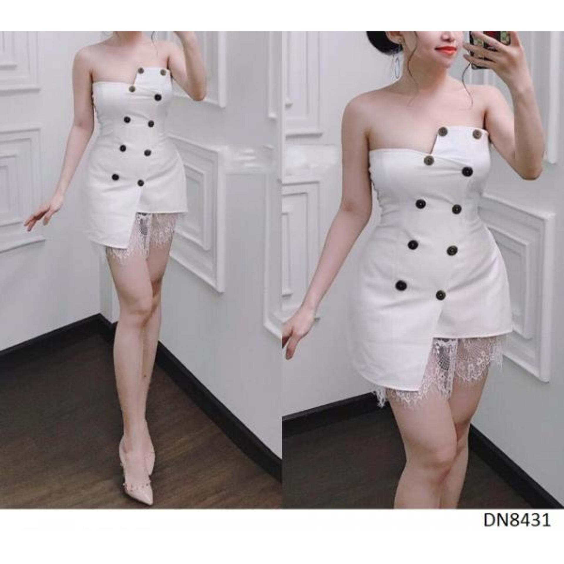 sét áo ống kaki nút chân váy ren