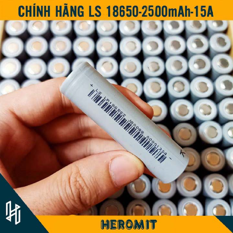 Pin Lishen 18650 Xám 2500mAh pin xả cao 15A