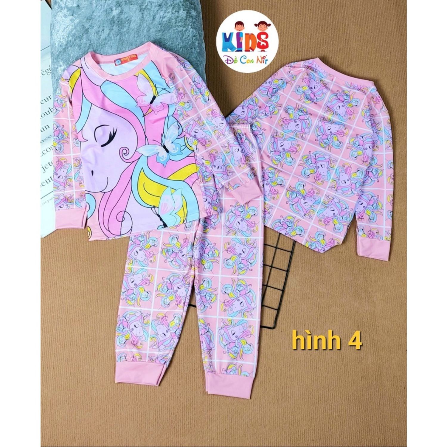 (11-23 KÝ) THUN LẠNH 3D TAY DÀI BÉ GÁI - ĐỒ BỘ TRẺ EM