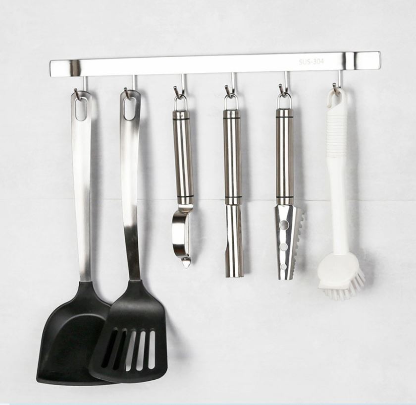 GIÁ MÓC TREO THÌA MUỖNG NHÀ BẾP ĐA NĂNG INOX 304 nanichino