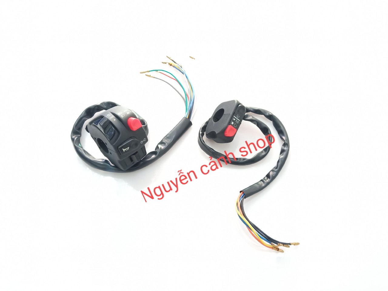 Cặp cùm xe cafe racer domino núc đỏ