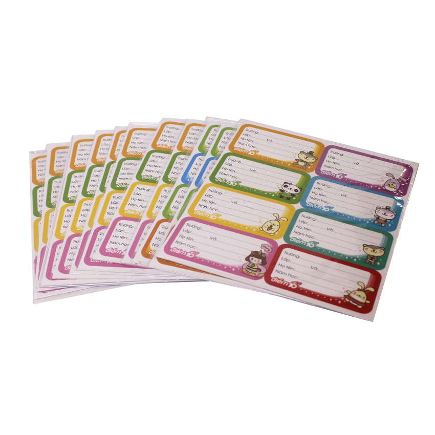 Nhãn vở môn học Thiên Long TP-NBL03 [40 cái /xấp] SUKADO