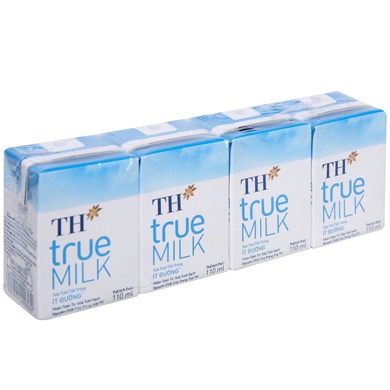 Sữa TH True Milk vỉ 4hx110ml/4hx180ml