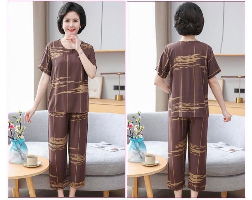 Bộ quần áo mặc nhà trung niên cho mẹ