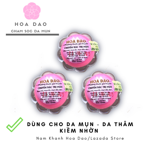 Combo 3 hộp kem mụn thảo dược Hoa Đào