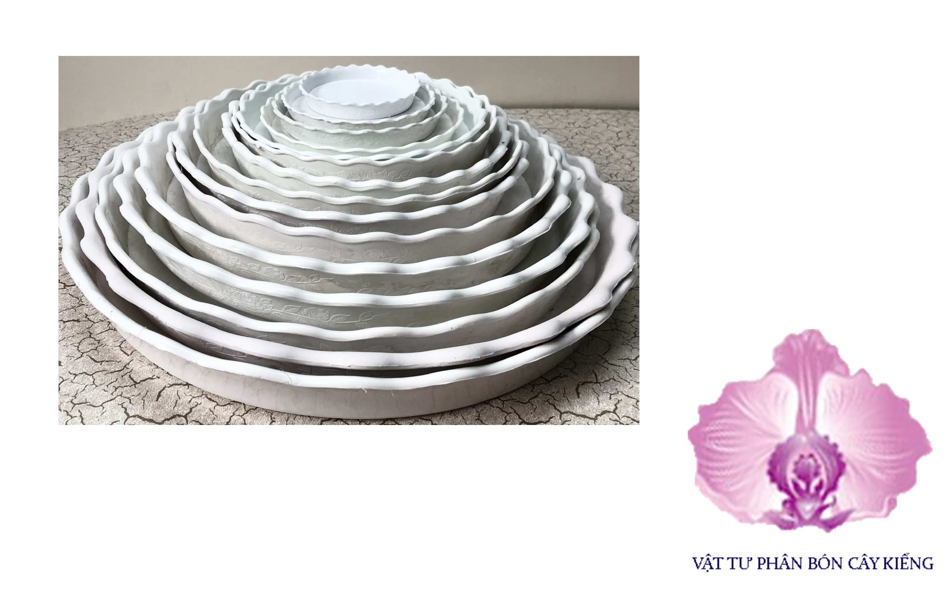 Đĩa lót chậu tròn khía 8,5cm - #046D#