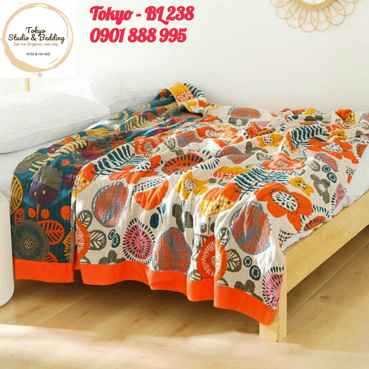 A28_chăn xô organic cotton dòng cao cấp