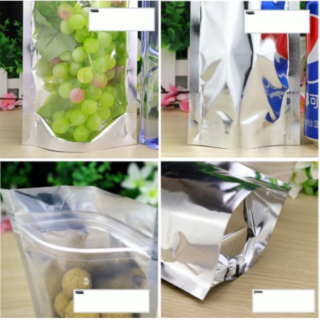 [500G] túi zip bạc đáy đứng, ( túi cà phê, zipper bạc)-15cm x 22cm