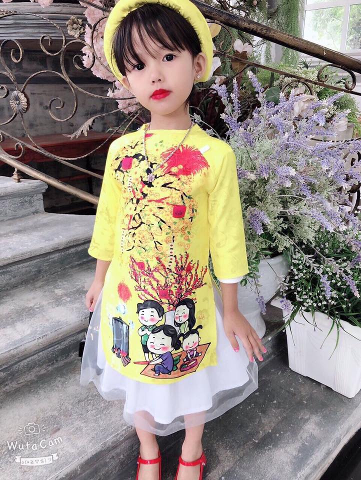 [HCM]Set bộ bé gái - Áo dài Tết bé gái
