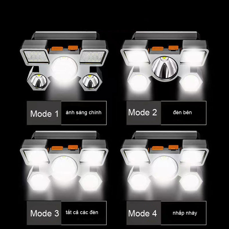 Super Durable 5 LED Head Torch Flashlight