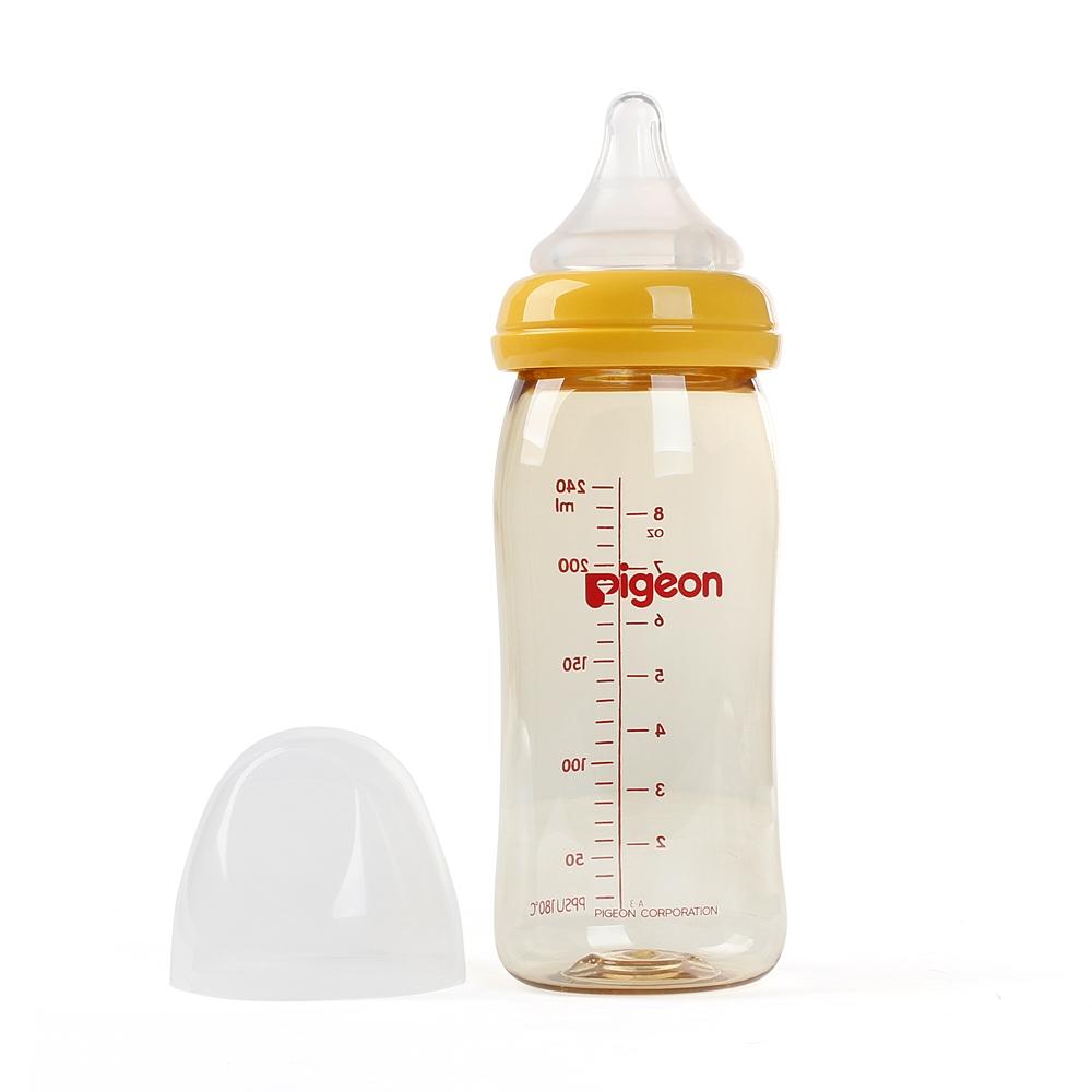 Bình Sữa Pigeon , BÌnh Sữa Pigeon Cổ Rộng PPSU 240ml