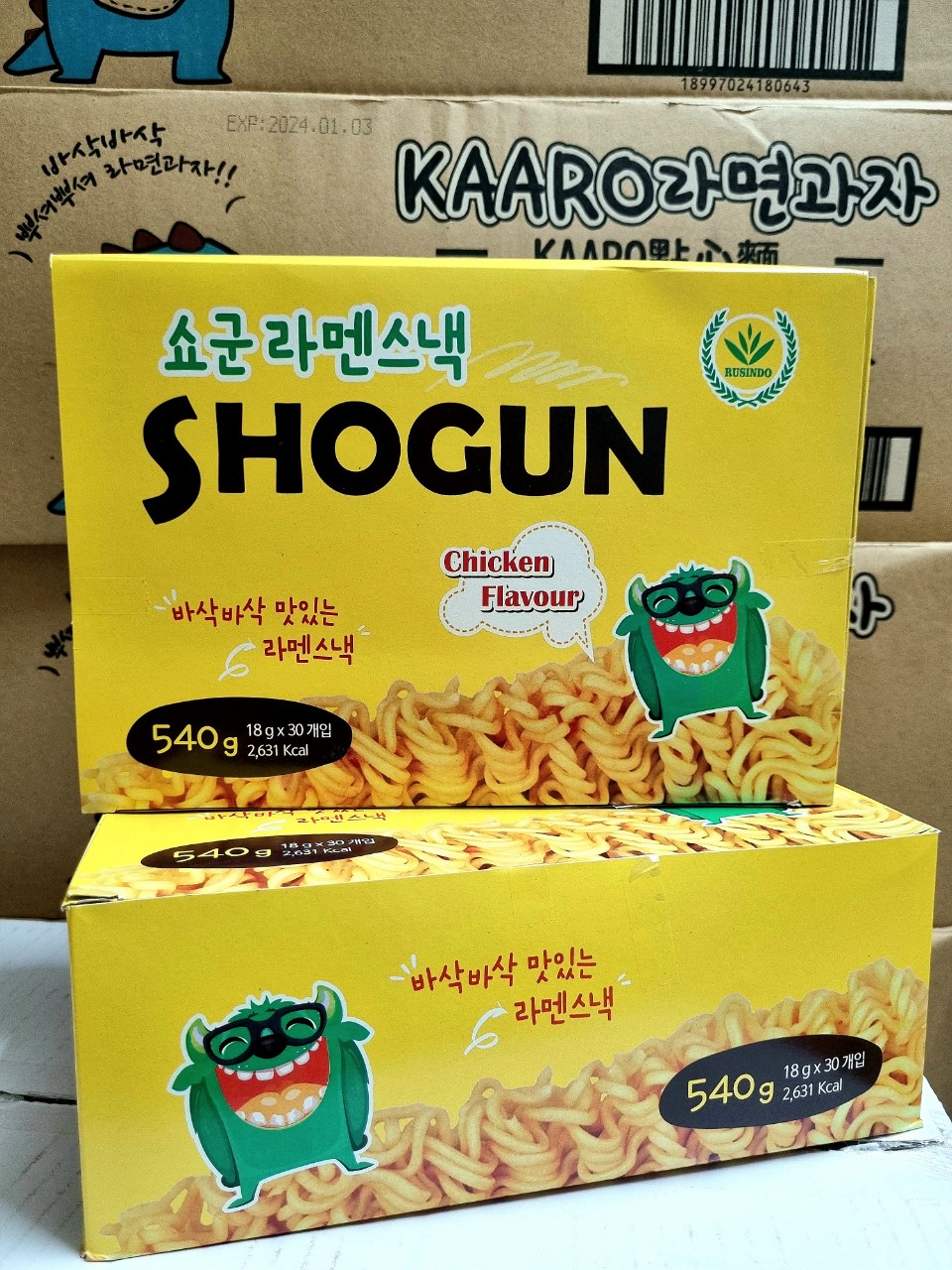 [ 1 hộp 30 gói ] Mì Ăn Liền Shogun Hàn Quốc  Vị  Phô Mai