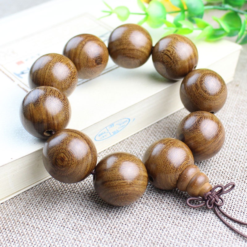 Chuỗi 108 hạt đeo tay bằng gỗ mân tự nhiên thiết kế nhiều vòng độc đáo