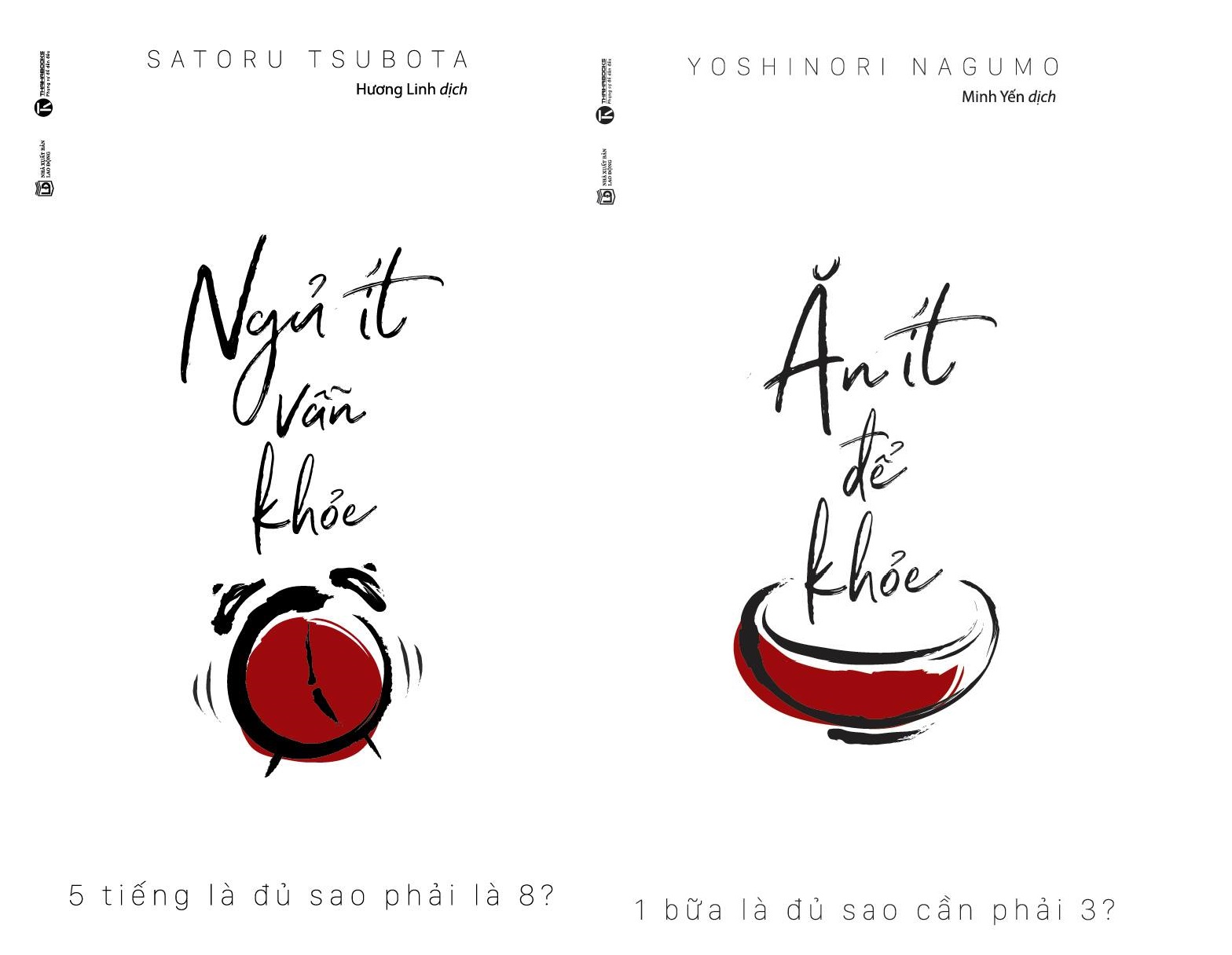 nguyetlinhbook - Combo 2 cuốn : Ngủ ít vẫn khỏe + Ăn ít để khỏe.