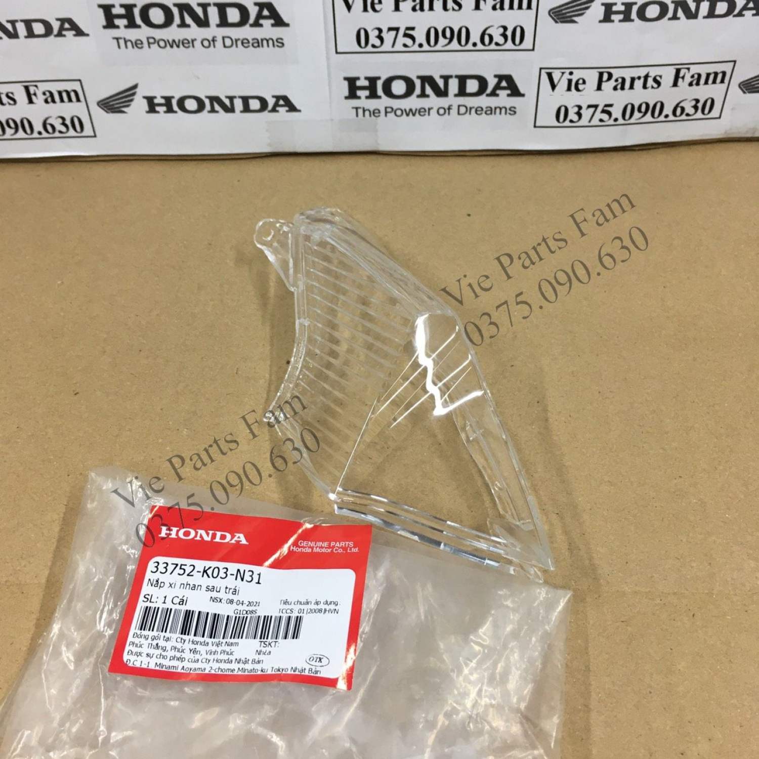 Nắp chụp đèn hậu wave rsx 110, wave rsx fi 110 2014-2023 chính hiệu honda