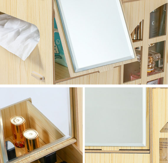 Kệ Để Đồ Mỹ Phẩm Cao Cấp Gỗ Trơn Chọn Màu