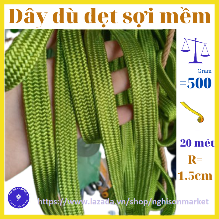 Dây dù dẹt 1,5cm dài 20 mét cuộn 5 lạng